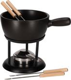 JENS Living Fondue Set zwart large (met kaasfondue) / NIEUW, Ophalen of Verzenden, Nieuw, Brander, Fondueset