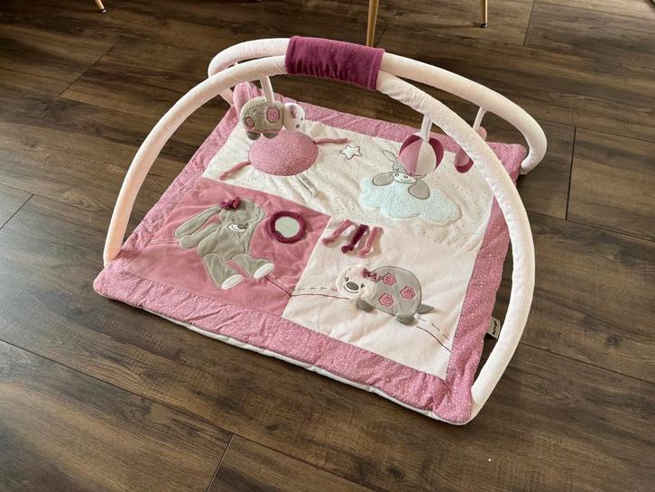 NATTOU vierkant speelkleed / speeltapijt met bogen roze, Kinderen en Baby's, Speelgoed | Speelkleden, Zo goed als nieuw, Ophalen of Verzenden
