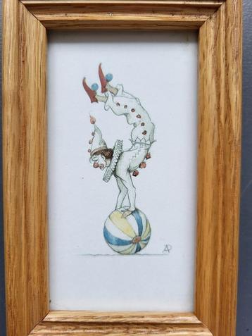 Circus/ Anton Pieck / clown op bal. beschikbaar voor biedingen