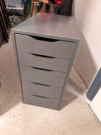 Te koop: ikea ladekast Alex grijs, Huis en Inrichting, Kasten | Ladekasten, Ophalen, Minder dan 50 cm, 5 laden of meer, Zo goed als nieuw