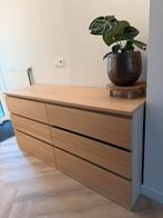 Nieuwstaat IKEA Malm ladekast eiken look 6 laden lades hout, Ophalen, 5 laden of meer, 150 tot 200 cm, Zo goed als nieuw