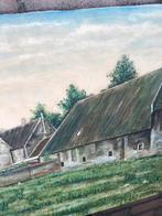 Schilderij T.H. Gruyters - Boerderij 1978, Antiek en Kunst, Kunst | Schilderijen | Klassiek, Ophalen