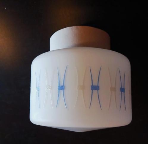 Originele Thabur Plafondlamp / Plafonniere van Mat Melkglas, Huis en Inrichting, Lampen | Plafondlampen, Glas, Ophalen of Verzenden