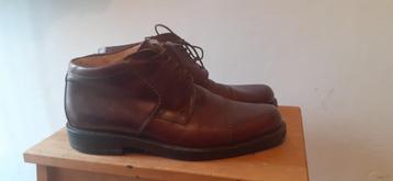 Hoge bruin leren veter schoenen van Manfield maat 43 ZGAN ! beschikbaar voor biedingen