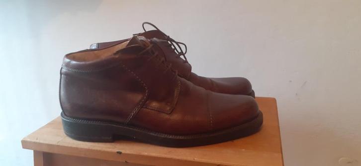 Hoge bruin leren veter schoenen van Manfield maat 43 ZGAN !, Kleding | Heren, Schoenen, Zo goed als nieuw, Veterschoenen, Bruin