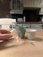 Mini vaas en 2x mini bloempotten, Tuin en Terras, Bloempotten, Rond, Nieuw, Ophalen of Verzenden, Aardewerk