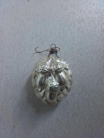 Kerst oude versiering hanger met Eikelversiering zilverkleur beschikbaar voor biedingen