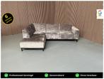 GRATIS LEVERING Velvet Hoekbank Grijs 260x190 SHOWROOMMODEL