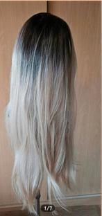 Mooie lange blonde ombre pruik, Ophalen of Verzenden, Zo goed als nieuw, Pruik of Haarverlenging