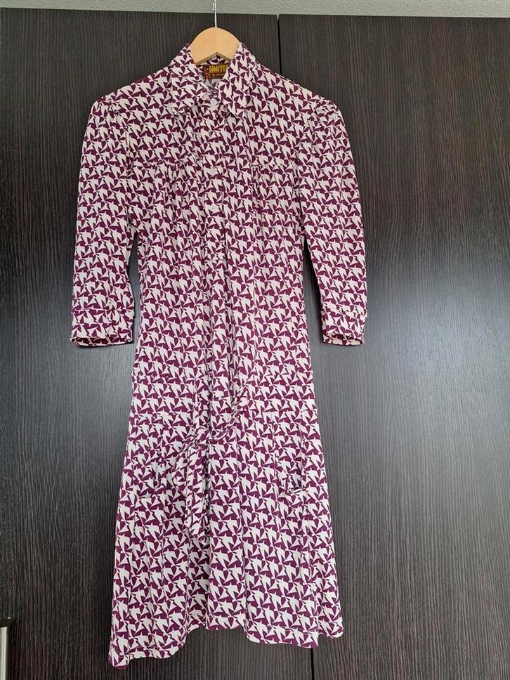 Jurk Chenaski wit met grafisch motief maat M, Kleding | Dames, Jurken, Zo goed als nieuw, Wit, Boven de knie, Ophalen of Verzenden