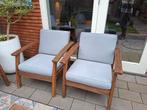 Loungeset hardhout, Tuin en Terras, Ophalen, Gebruikt, Hout