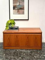 Vintage Midcentury Wandkast Dressoir Tv Audio Meubel Teak, Ophalen of Verzenden, Zo goed als nieuw
