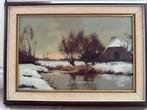Mooi winterlandschap van E.J.Ligtelijn, Antiek en Kunst, Ophalen