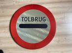 Uniek verkeersbord tolbrug, diameter 80 cm, Antiek en Kunst, Curiosa en Brocante, Ophalen