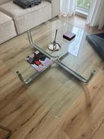 Glazen salontafel – Cassina 784, Gianfranco Frattini ‘60s, Ophalen, Gebruikt, 100 tot 150 cm, 50 tot 100 cm