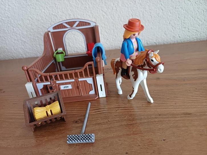 Playmobil Paardenbox met paard Joy., Kinderen en Baby's, Speelgoed | Playmobil, Zo goed als nieuw, Los playmobil, Ophalen of Verzenden