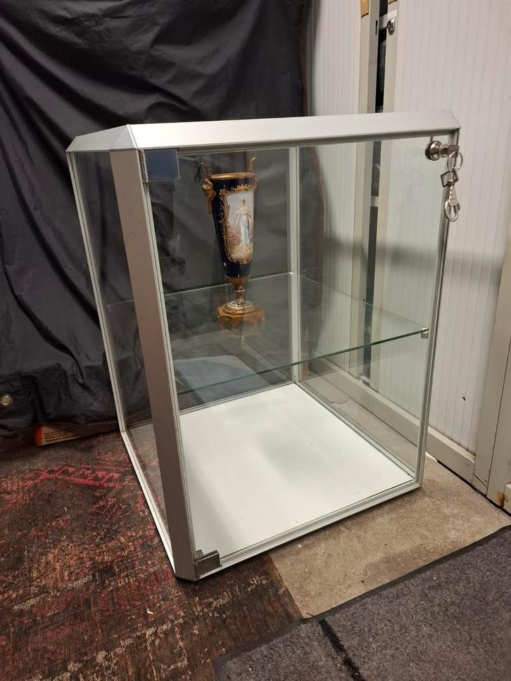 Glazen vitrinekast 80x60 x60 cm, Huis en Inrichting, Kasten | Vitrinekasten, Zo goed als nieuw, 150 tot 200 cm, 50 tot 100 cm