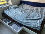 170 x 200 cm king sized bedframe, mattress, and storage, Huis en Inrichting, Slaapkamer | Waterbedden, Ophalen, Tweepersoons, Zo goed als nieuw