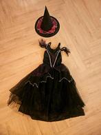 Carnaval Heksenjurk Maat 140 + Hoed, Ophalen of Verzenden, Zo goed als nieuw, 134 t/m 140, Meisje