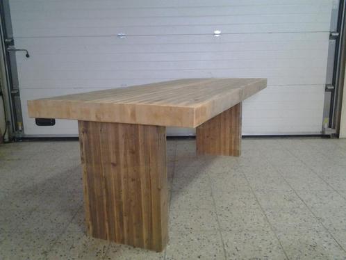 Statafel werkbank hangtafel gelamineerde balken sloophout., Tuin en Terras, Palen, Balken en Planken, Ophalen of Verzenden
