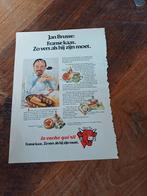 Advertentie van la vache qui rit kaas Jan Brusse 1975, Ophalen of Verzenden, Zo goed als nieuw, Overige typen