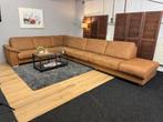 GRATIS LEVERING Stevige Cognac “Henders&Hazel” Hoekbank, Huis en Inrichting, Ophalen of Verzenden, Noordkade 68A, Stof, Vierpersoons of meer