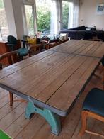 Massief industriële tafel 1 x 2,44 m, Zo goed als nieuw, Ophalen