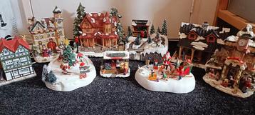 Partij kerstdorp kerst Lemax div merken werking onbekend beschikbaar voor biedingen