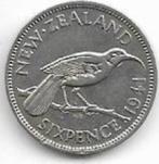 6  pence  1941   Nieuw  Zeeland. km. 8, Verzenden, Losse munt, Zilver