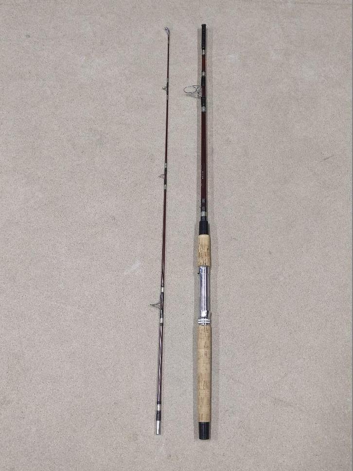 Vintage hengel spin harodex hi-cristal no.3456 glas 1,80 mtr, Watersport en Boten, Hengelsport | Roofvissen, Gebruikt, Werphengel