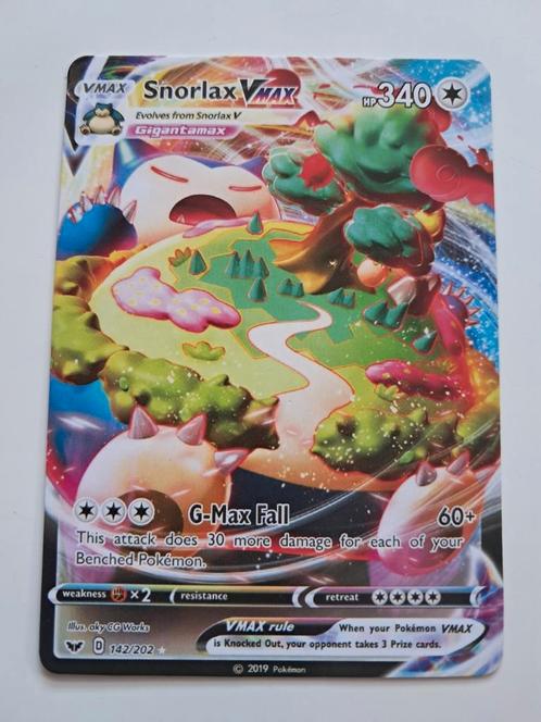 Snorlax VMAX 142/202 – Pokémon Kaart Sword & Shield (Echte K, Hobby en Vrije tijd, Verzamelkaartspellen | Pokémon, Zo goed als nieuw