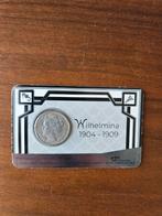 Zilveren ½ Gulden 1909 Wilhelmina in coincard, Ophalen of Verzenden, Koningin Wilhelmina, 1 gulden