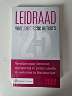 Leidraad voor juridische auteurs 2022, Ophalen of Verzenden, Zo goed als nieuw, WO, Diverse