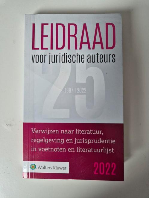 Leidraad voor juridische auteurs 2022, Boeken, Studieboeken en Cursussen, Zo goed als nieuw, WO, Ophalen of Verzenden
