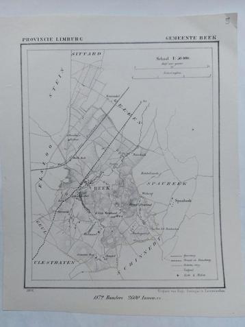 05 / Beek Spaubeek Geleen Limburg Litho 1866 van J. Kuyper beschikbaar voor biedingen