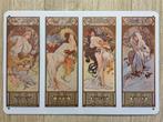 ALPHONSE MUCHA 4 Jaargetijden Metalen Wandbord poster, Antiek en Kunst, Kunst | Overige Kunst, Verzenden