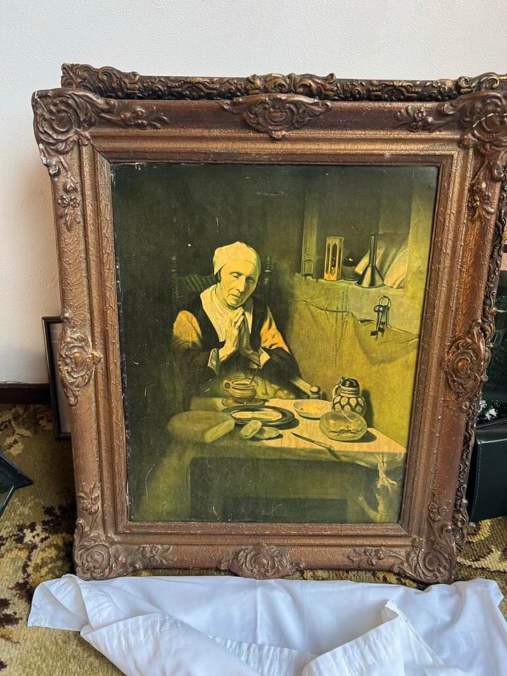 3 Ouderwetse Schilderijen met Lijst, Antiek en Kunst, Kunst | Schilderijen | Klassiek, Ophalen