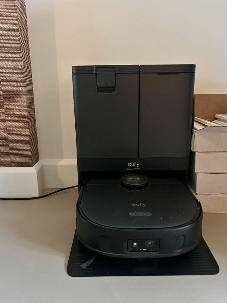 Eufy robotstofzuiger en dweil, Witgoed en Apparatuur, Stofzuigers, Gebruikt, Robotstofzuiger, Minder dan 1200 watt, Reservoir
