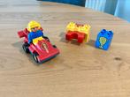 Duplo race auto set met  wegschietblok - vintage, Ophalen, Gebruikt, Duplo