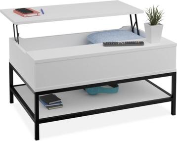 salontafel uitklapbaar - met opbergruimte - 45,5 x 90 x 60 c beschikbaar voor biedingen