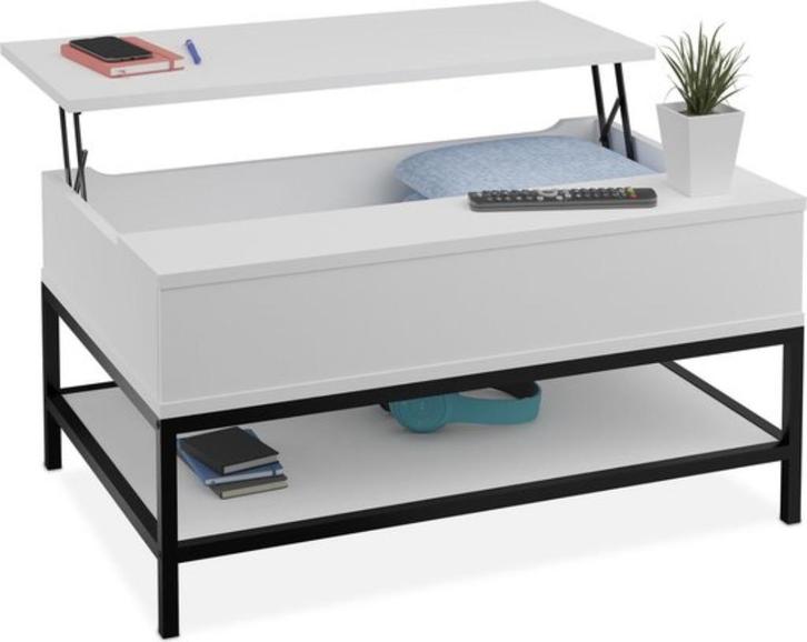 salontafel uitklapbaar - met opbergruimte - 45,5 x 90 x 60 c, Huis en Inrichting, Tafels | Salontafels, Nieuw, Minder dan 50 cm