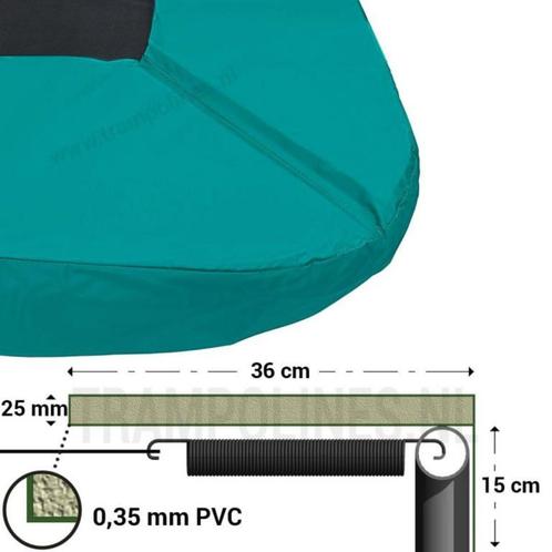 Trampoline Rand Magic Jump 214 x 305 cm Groen  791, Kinderen en Baby's, Speelgoed | Buiten | Los speelgoed, Nieuw, Ophalen of Verzenden