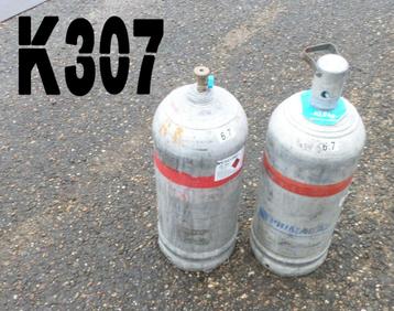 2 stuks aluminium gasfles vol beschikbaar voor biedingen