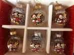 6 nieuwe Disney kerstballen Mickey en Minnie Mouse in doos., Ophalen of Verzenden, Mickey Mouse, Zo goed als nieuw, Overige typen