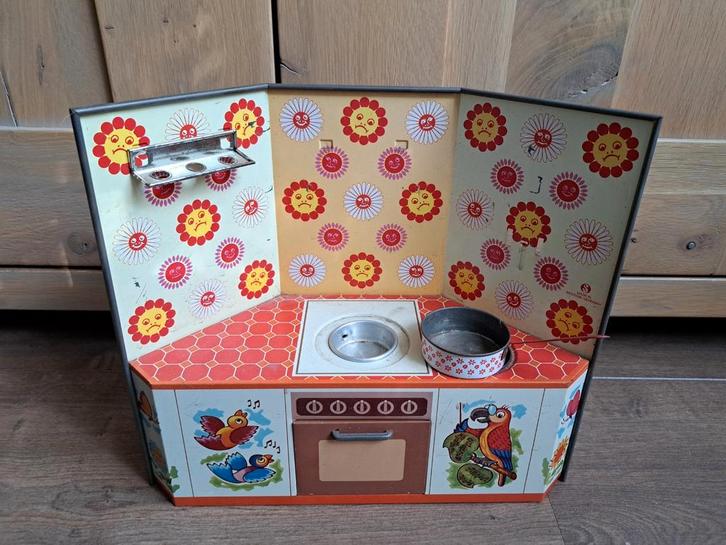 Vintage Speelgoed Keuken - Blikken Fornuis - retro design, Antiek en Kunst, Antiek | Speelgoed, Ophalen of Verzenden