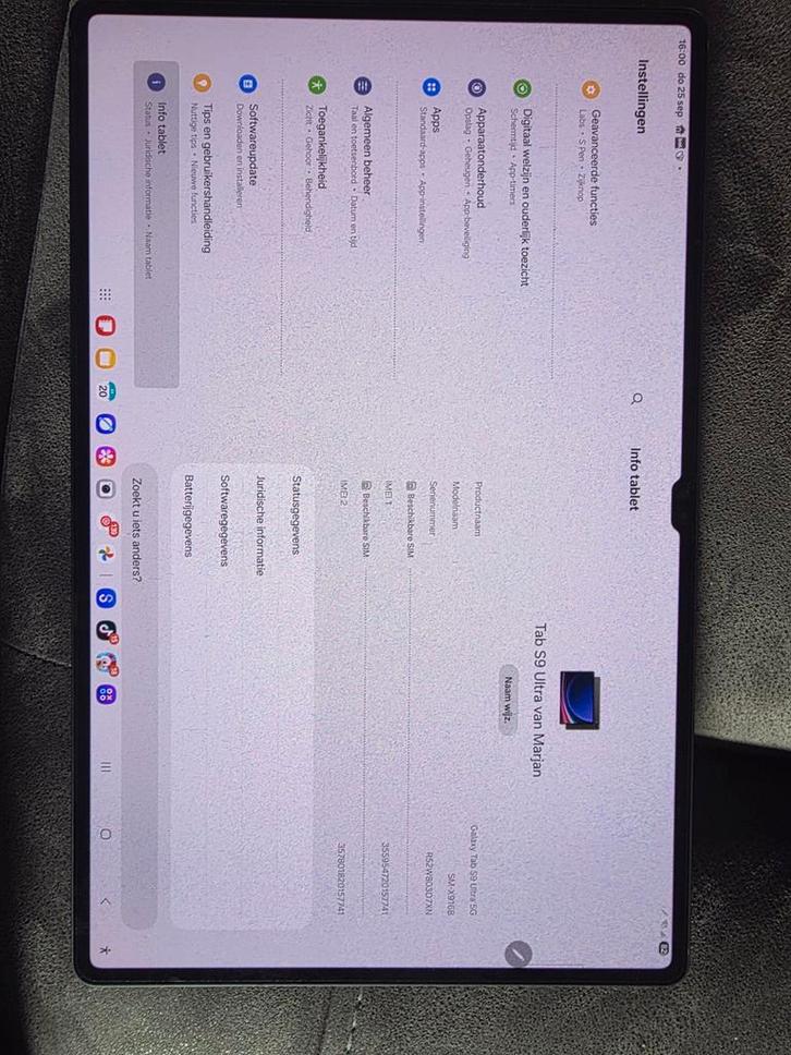 Samsung Galaxy Tab S9 Ultra 1 TB - Topstaat!, Computers en Software, Android Tablets, Ophalen of Verzenden