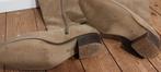 PS POELMAN beige suede cowboylaarzen mt. 39, Hoge laarzen, Beige, Ophalen of Verzenden, Zo goed als nieuw
