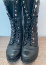 NIKKIE LEREN Coin boots maat 38 bikerboots laarzen zwart, Kleding | Dames, Hoge laarzen, Zwart, Ophalen of Verzenden, Zo goed als nieuw