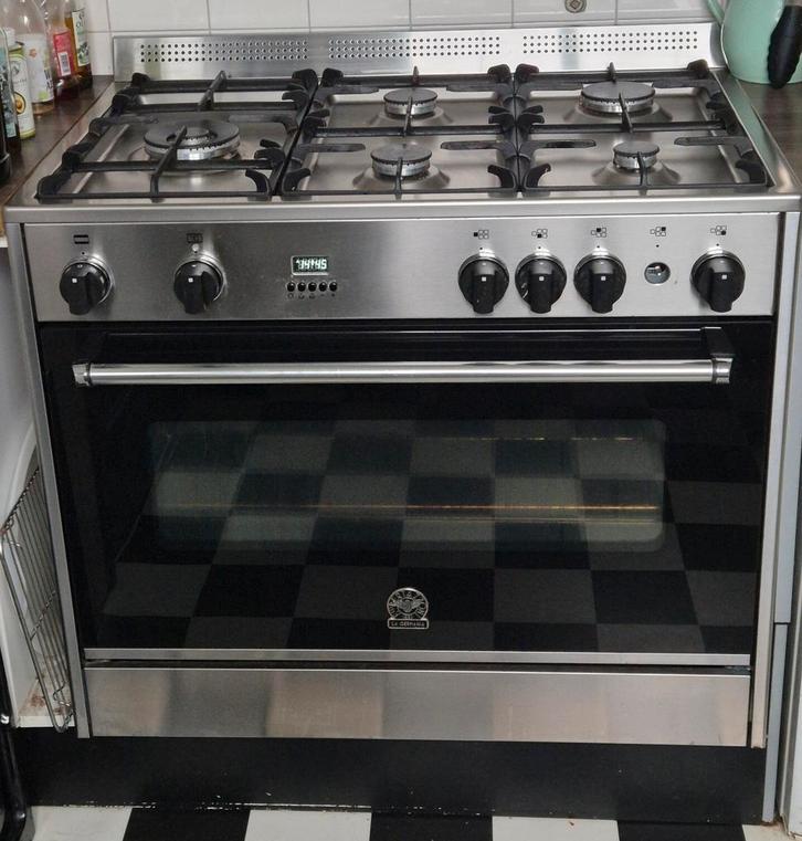Bertazzoni Gasfornuis 5 Pitten + Grote Oven, Witgoed en Apparatuur, Fornuizen, Gebruikt, Vrijstaand, Gas, 5 kookzones of meer