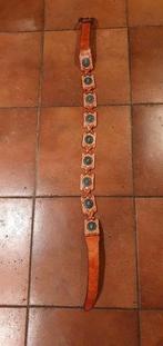 IBIZA STYLE TERRAKLEUR RIEM MET AQUA BLAUWE STENEN 120 CM, Kleding | Dames, Riemen en Ceinturen, Overige kleuren, Nieuw, Heupriem